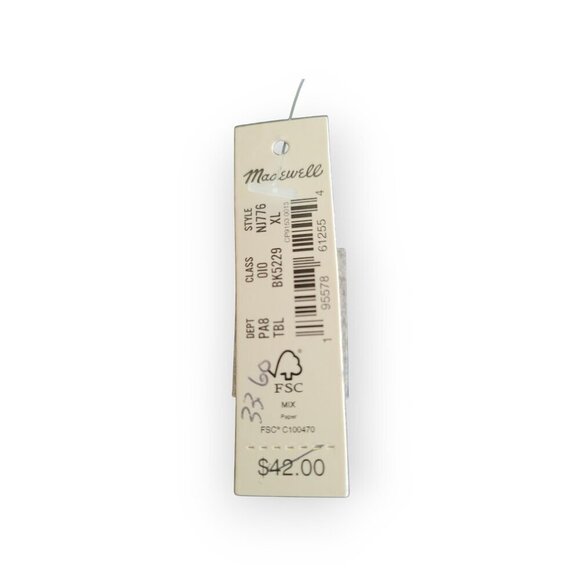 🖤 Madewell Black Knot Front Crop Tank Top XL Cotton Cutout Stretchy 🖤 - Picture 9 of 10